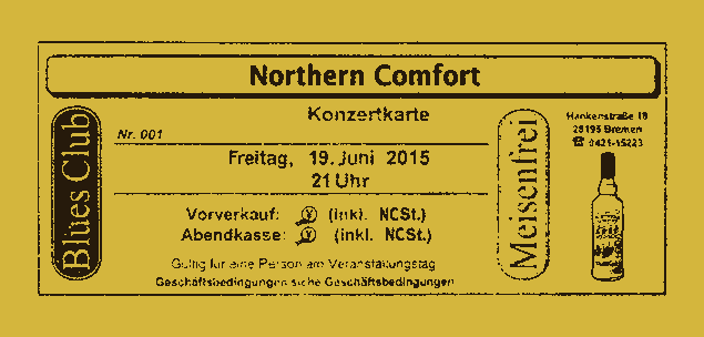 Meisenfrei Bluesclub Bremen - Ticket Northern Comfort